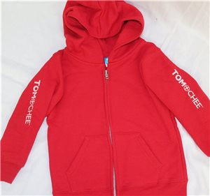 KIDS Zip Hoodie Horizontal logo down both sleeves